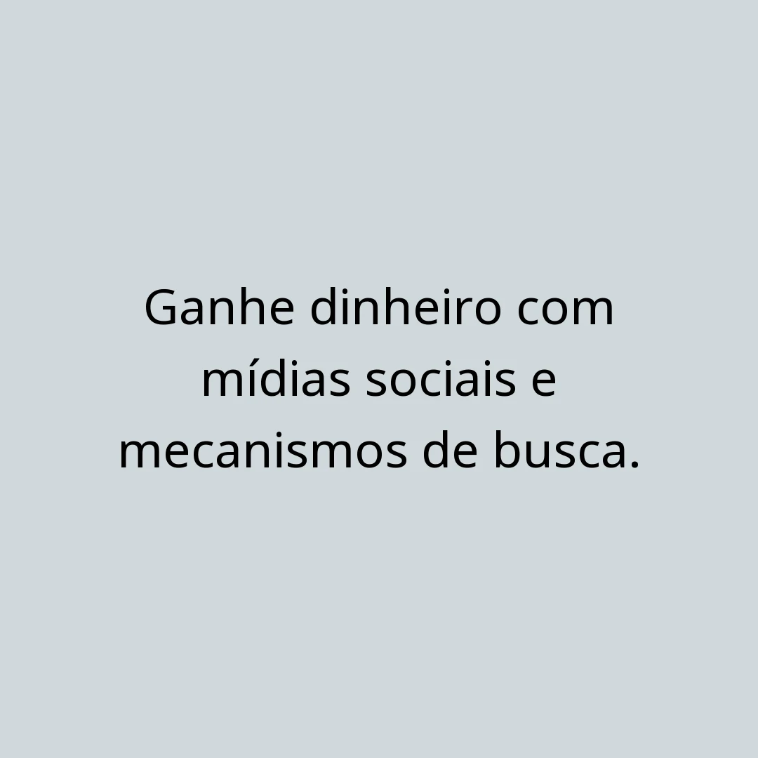 Ganhe Dinheiro com Redes Sociais e Mecanismos de Busca: A Nova Maneira com MeSearching